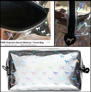 ❤☺SOLD!! HTF! VS PINK Holographic Makeup Bag☺❤